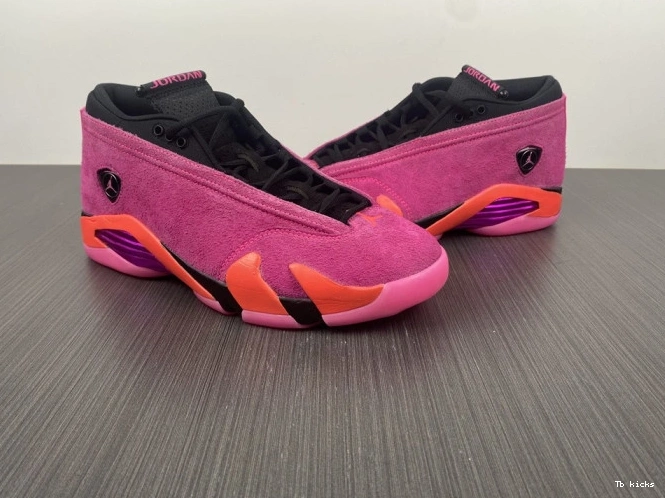 Rep TBK Pink Shocking Retro Jordan 14 DH4121-600 Low (W) 0726